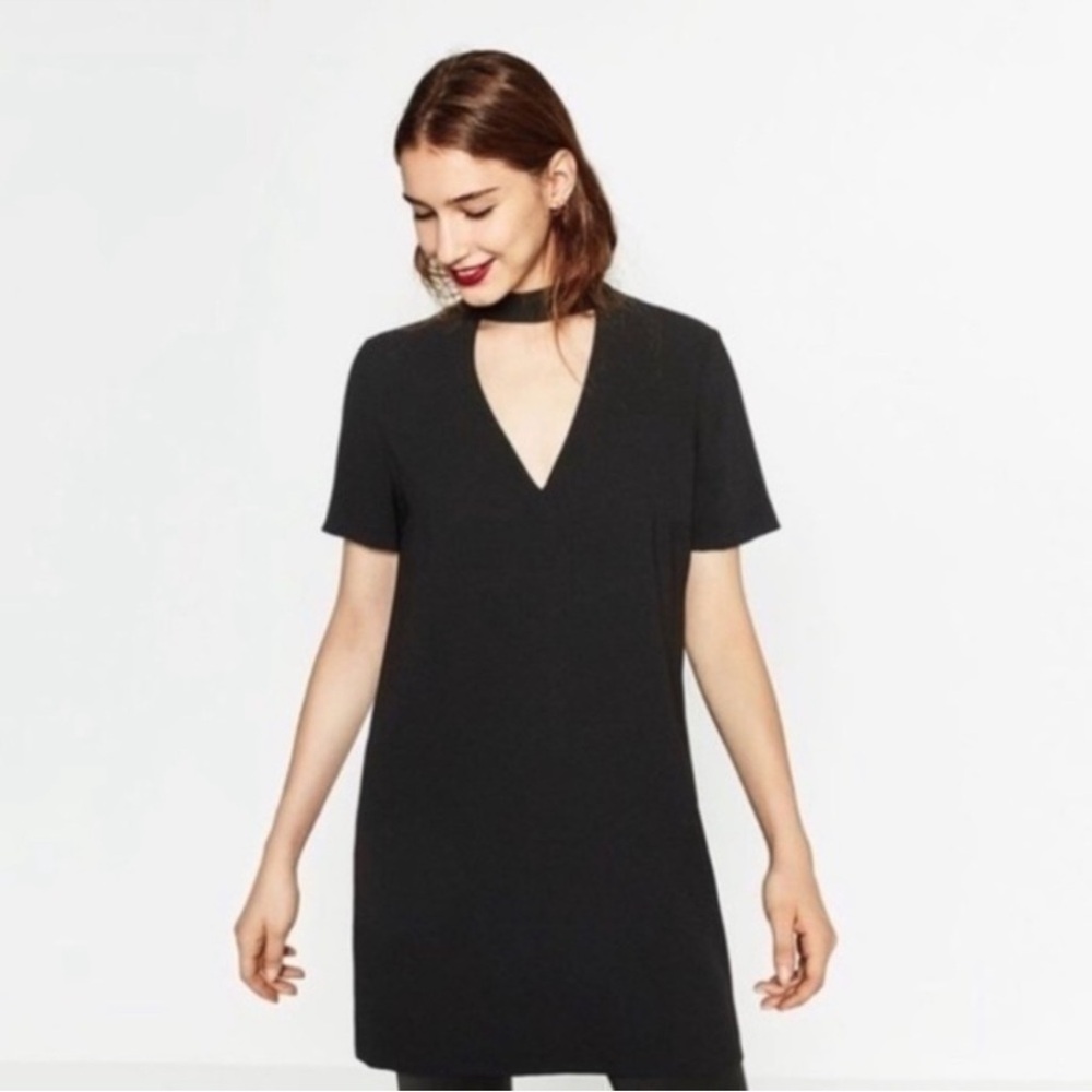 Zara Woman Shift Black Dress